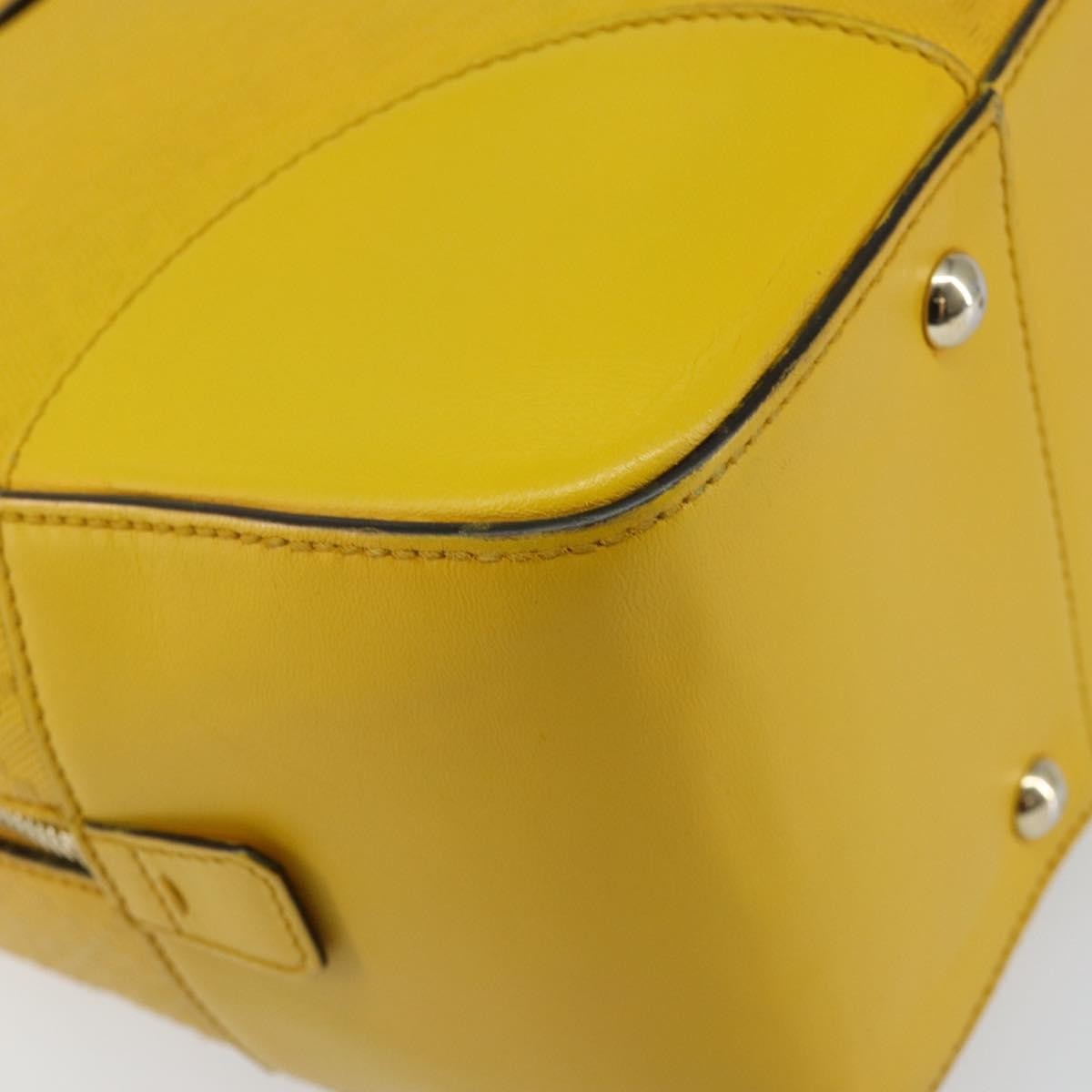 Gucci Bright Top Handle Bag Diamante Leather, YELLOW, LEATHER, Handbag