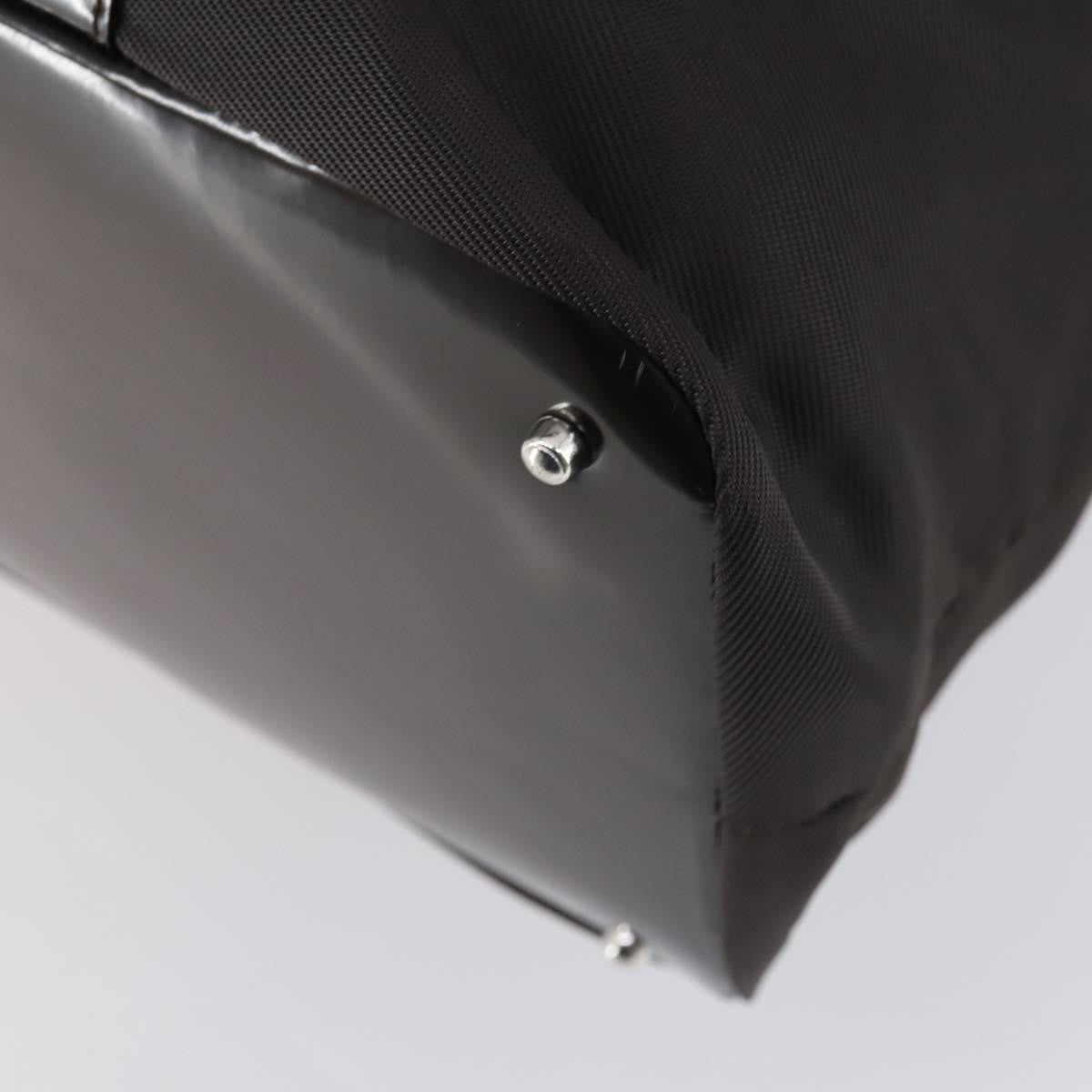 Gucci Vintage Bamboo Handle Tote Nylon, BROWN, NYLON, Tote bag