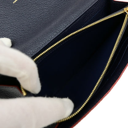 Louis Vuitton Sarah Wallet NM Monogram Empreinte Leather, NAVY, LEATHER, Wallets
