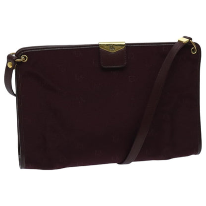 Christian Dior Vintage Trotter Shoulder Bag Nylon, BURGUNDY, NYLON, Shoulder bag