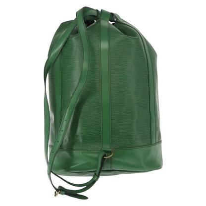 Louis Vuitton Randonnee Backpack Epi Leather, GREEN, LEATHER, Shoulder bag