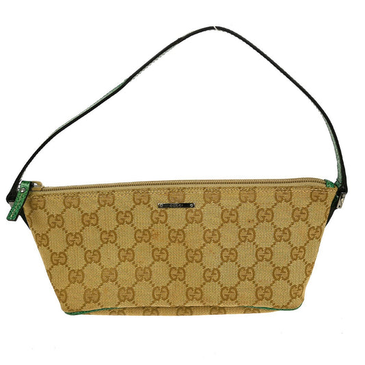Gucci Vintage Boat Pochette GG Canvas, BROWN, CANVAS, Handbag