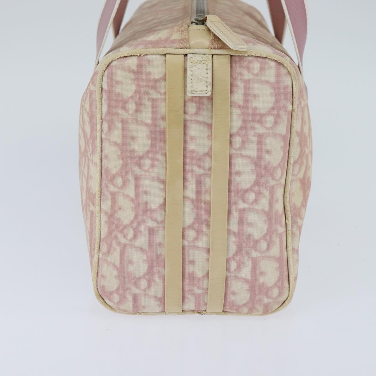 Christian Dior Vintage Trotter Boston Bag Diorissimo Coated Canvas, PINK, PVC, Handbag