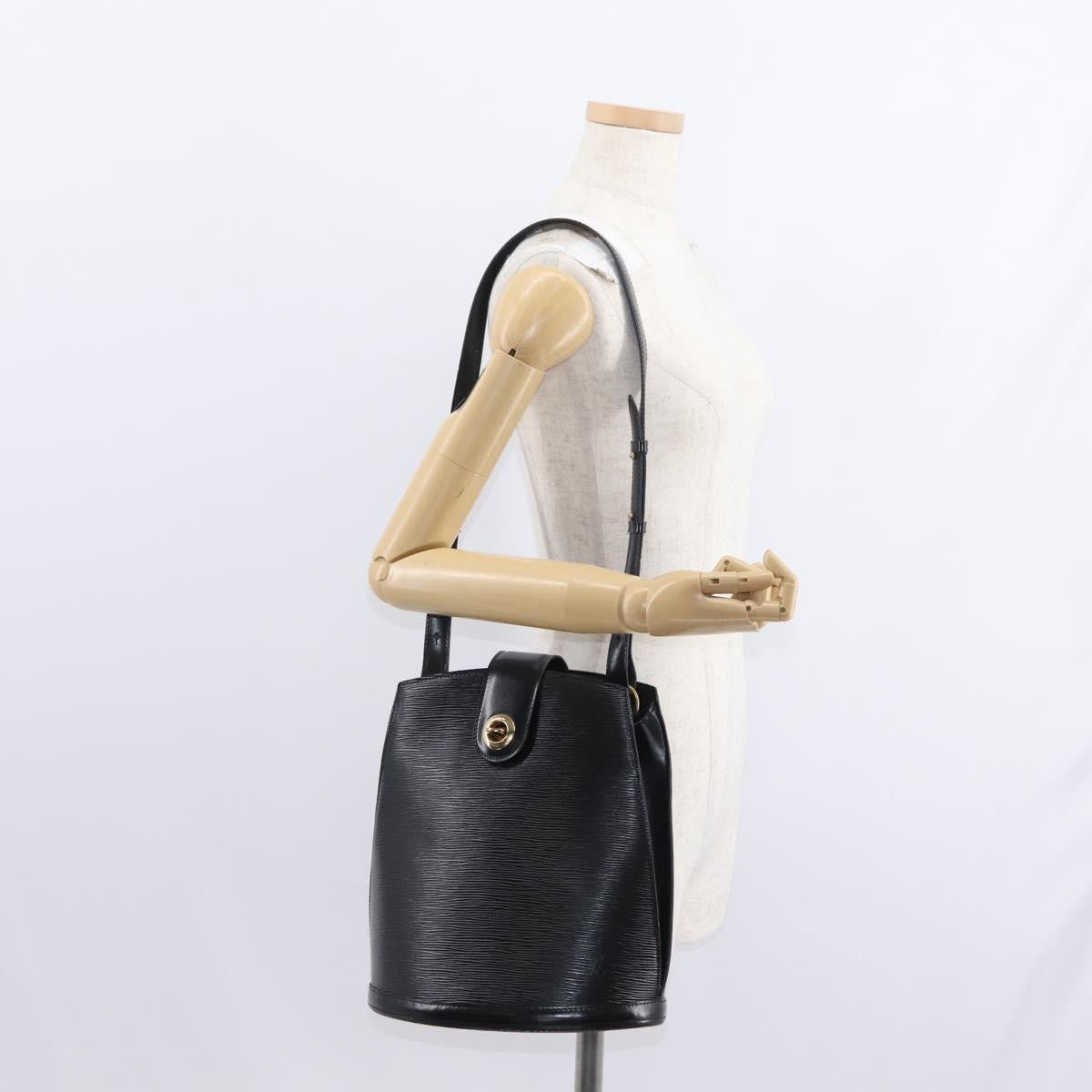 Louis Vuitton Cluny Shoulder Bag Epi Leather, BLACK, LEATHER, Shoulder bag