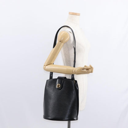 Louis Vuitton Cluny Shoulder Bag Epi Leather, BLACK, LEATHER, Shoulder bag