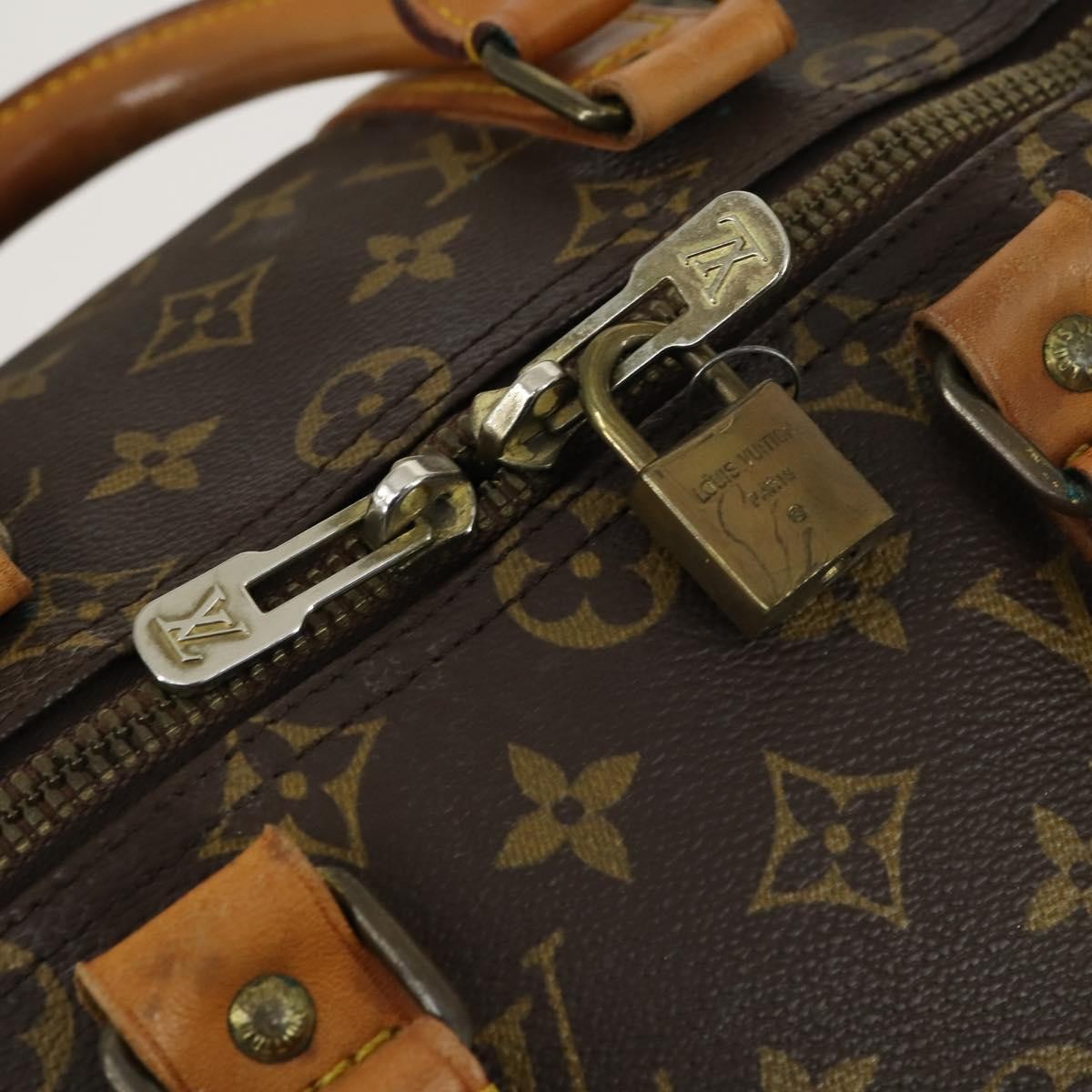 Louis Vuitton Keepall Bag Monogram Canvas, BROWN, CANVAS, Travel bag