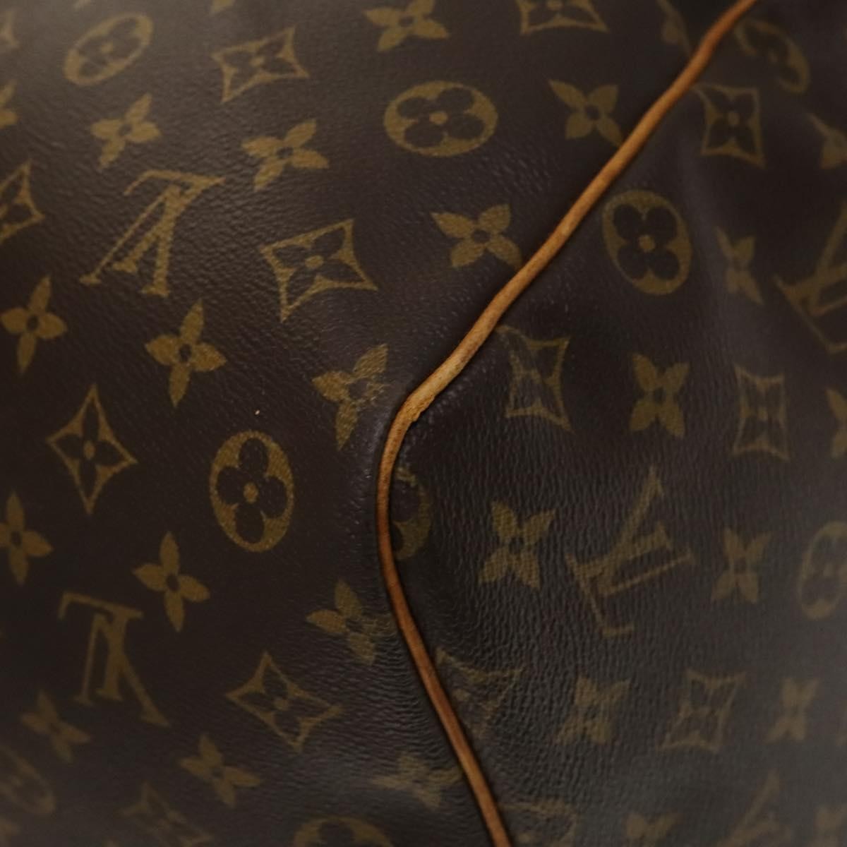 Louis Vuitton Keepall Bag Monogram Canvas, BROWN, CANVAS, Travel bag
