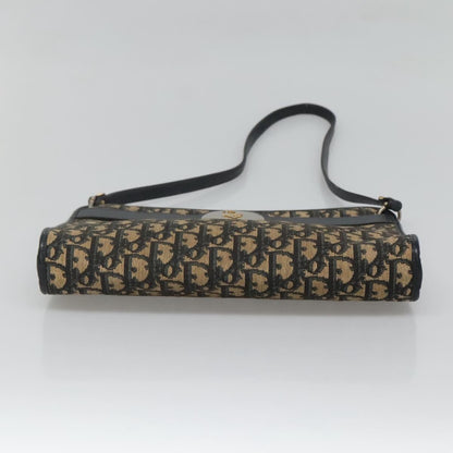 Christian Dior Vintage Trotter Shoulder Bag Canvas, NAVY, CANVAS, Shoulder bag
