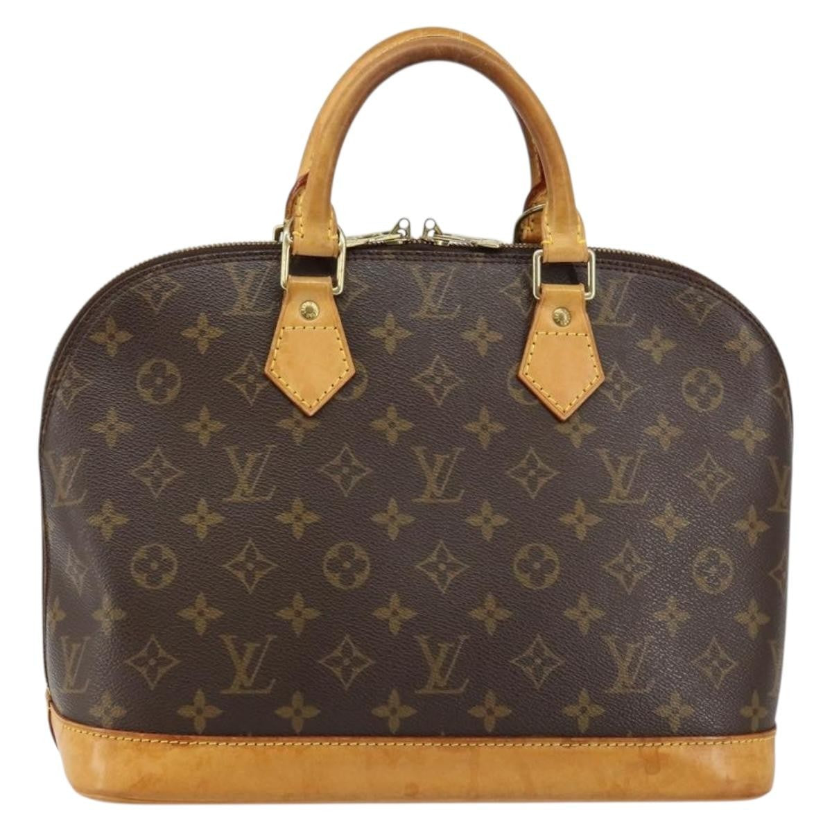 Louis Vuitton Alma Handbag Monogram Canvas, BROWN, CANVAS, Handbag