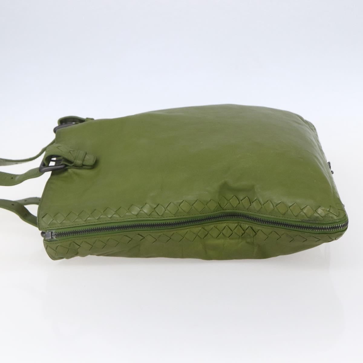 Bottega Veneta Intrecciato Leather, GREEN, LEATHER, Shoulder bag