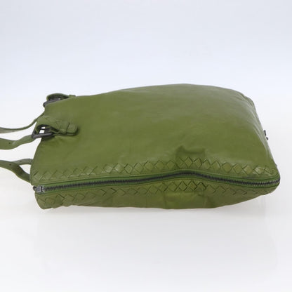 Bottega Veneta Intrecciato Leather, GREEN, LEATHER, Shoulder bag