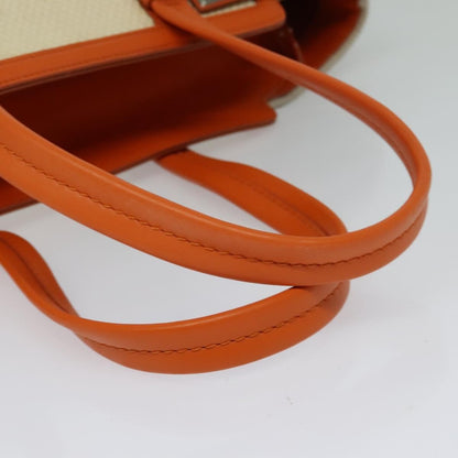 Salvatore Ferragamo Gancini Tote Canvas and Leather, BEIGE, CANVAS, Tote bag