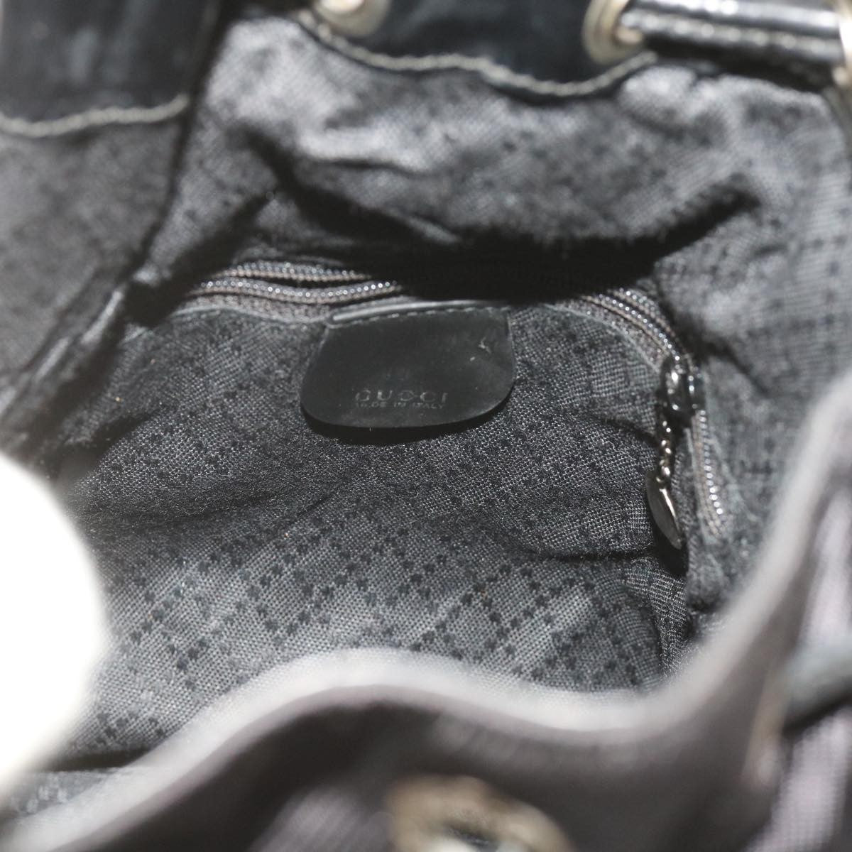 Gucci Vintage Bamboo Shoulder Bag Nylon, BLACK, NYLON, Shoulder bag