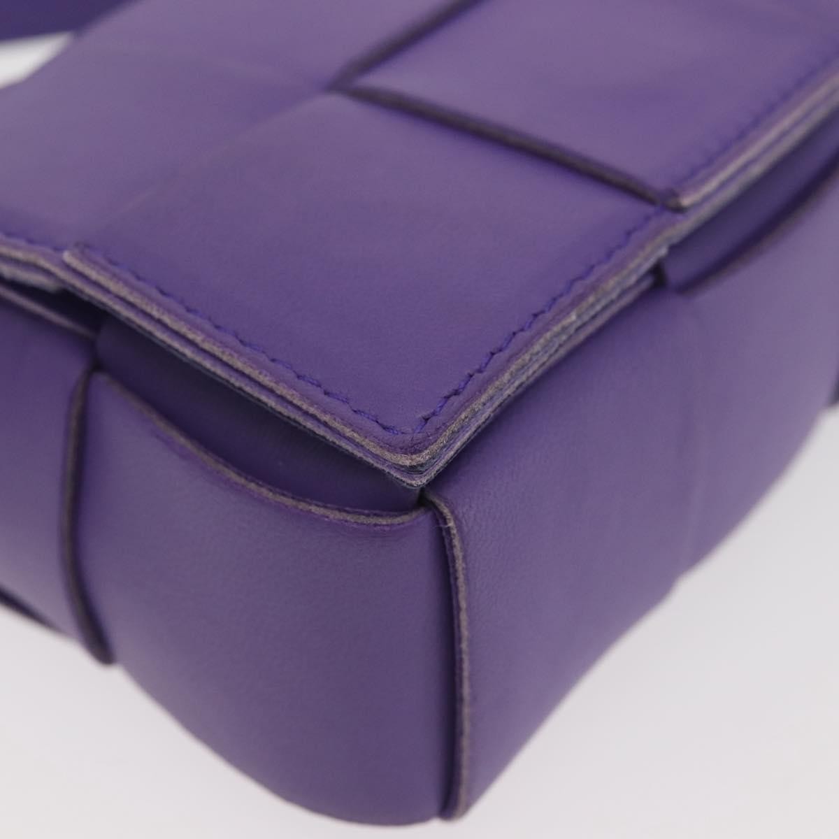 Bottega Veneta Cassette Crossbody Bag Padded Maxi Intrecciato Leather, PURPLE, LEATHER, Crossbody bag