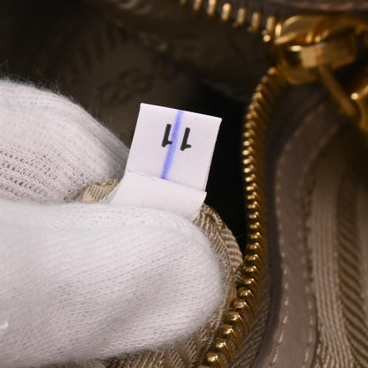 Prada Vintage Handbag Leather, GRAY, LEATHER, Handbag