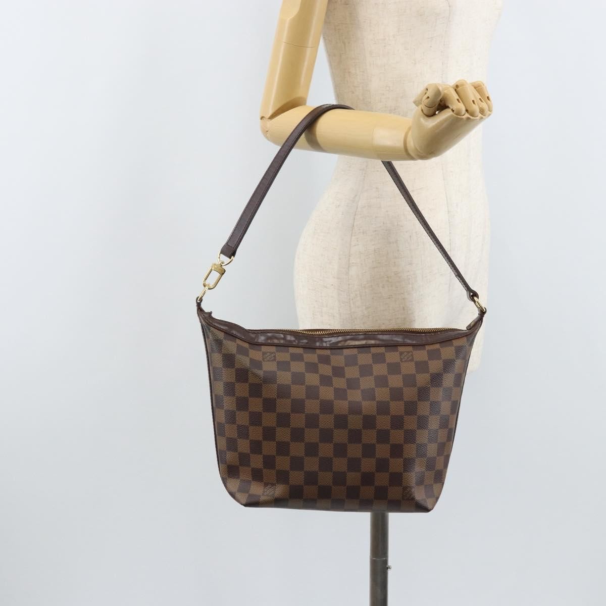 Louis Vuitton Illovo Handbag Damier, BROWN, CANVAS, Handbag