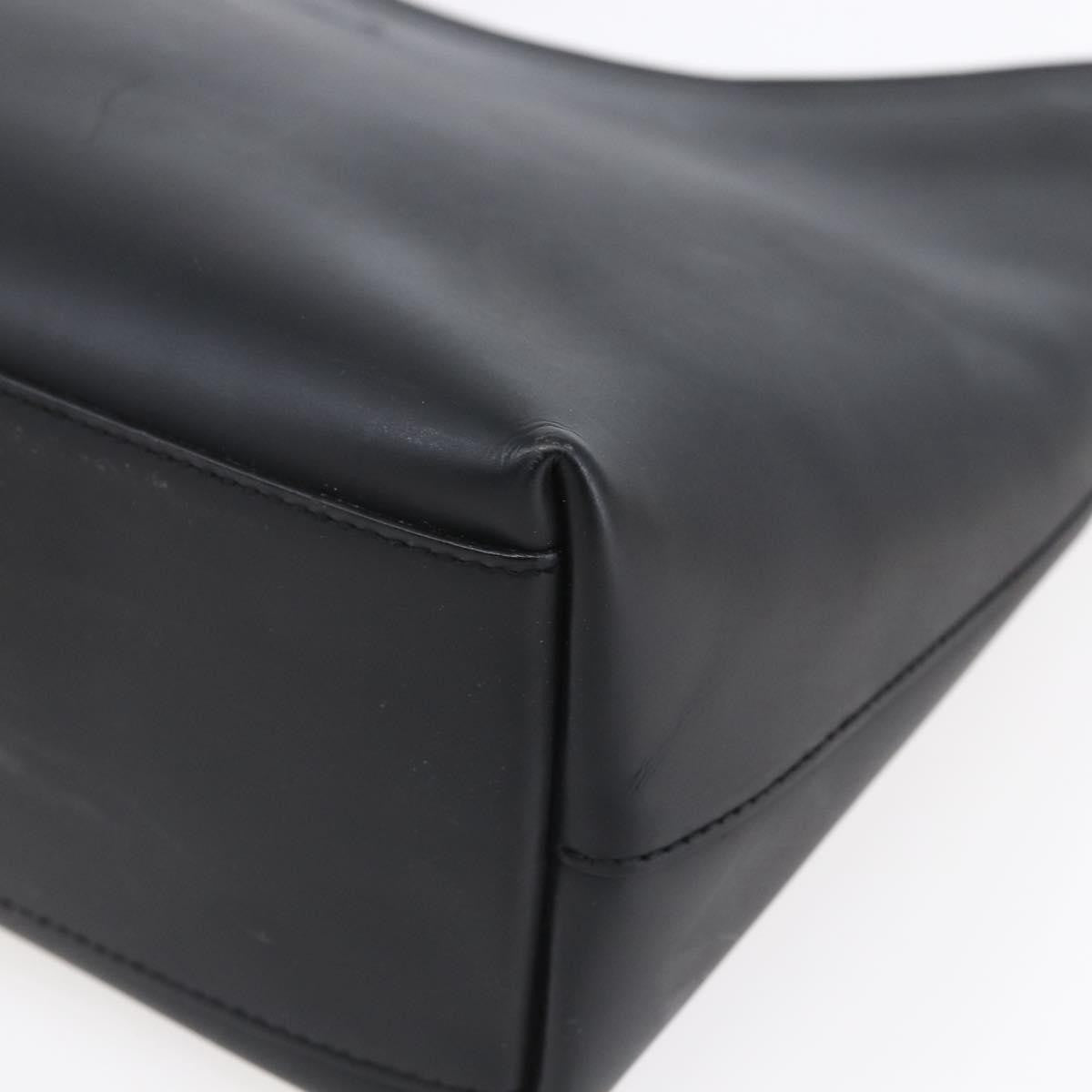 Gucci Metal Handle Hobo Leather, BLACK, LEATHER, Shoulder bag