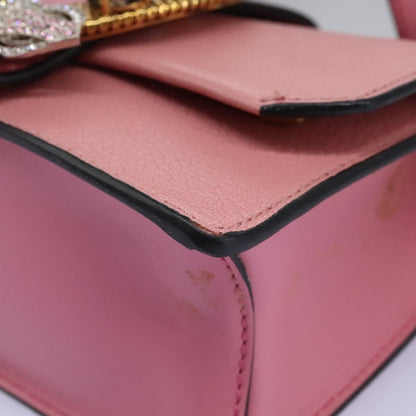 Miu Miu Madras Crystal Buckle Shoulder Bag Leather, PINK, LEATHER, Shoulder bag