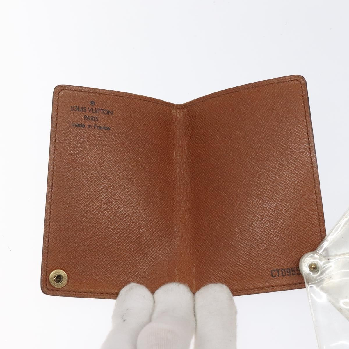 Louis Vuitton Porte Cartes Pression Card Case Monogram Canvas, BROWN, CANVAS, Card Holders