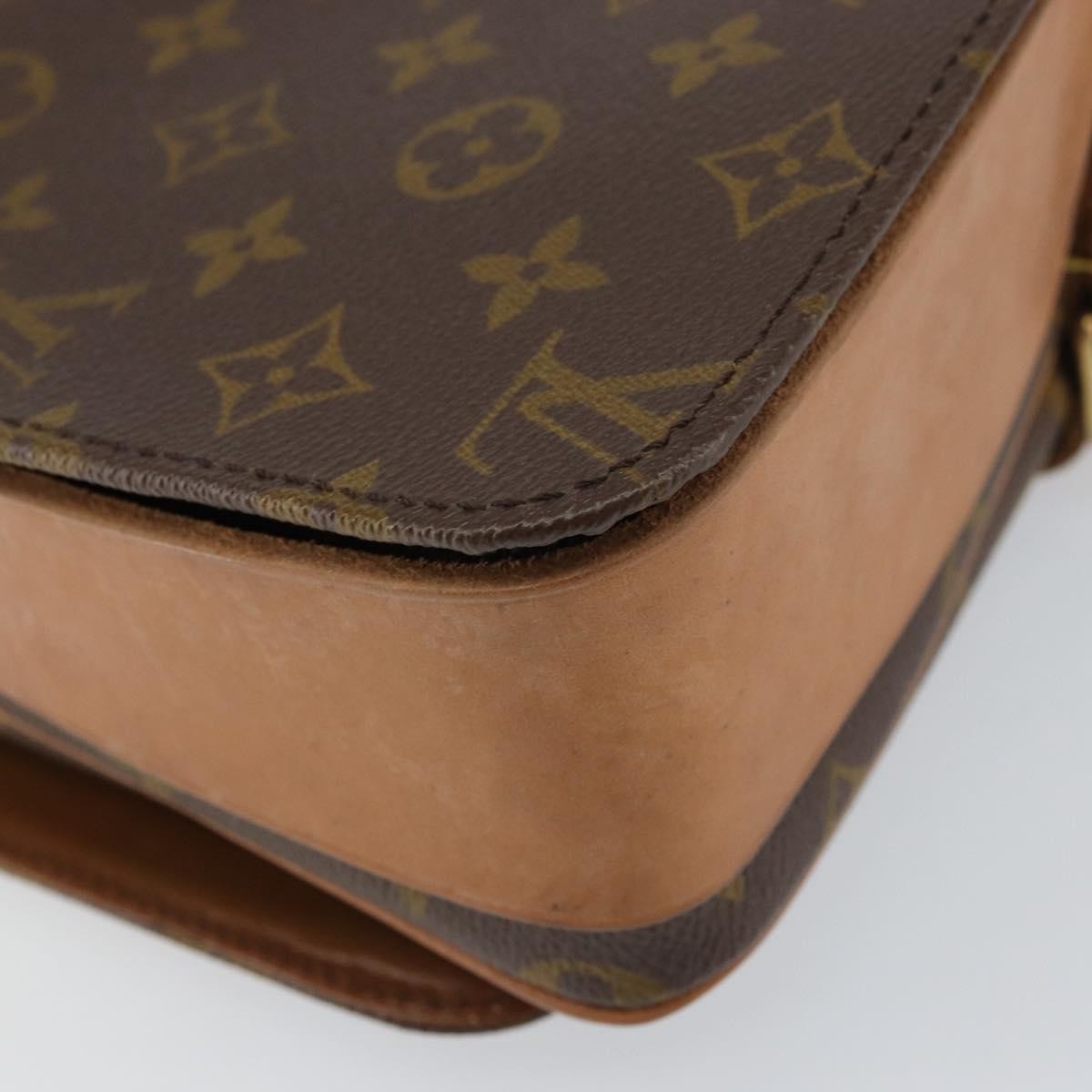 Louis Vuitton Cartouchiere Handbag Monogram Canvas, BROWN, CANVAS, Shoulder bag