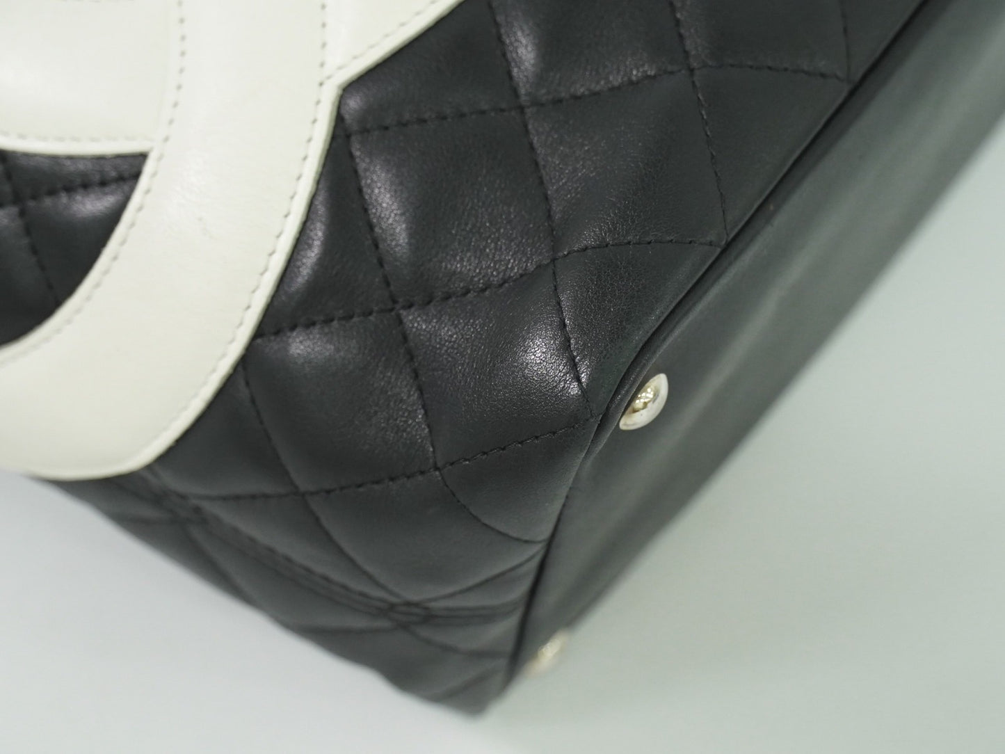 Chanel Cambon Tote Quilted Leather, BLACK, LEATHER, Tote bag