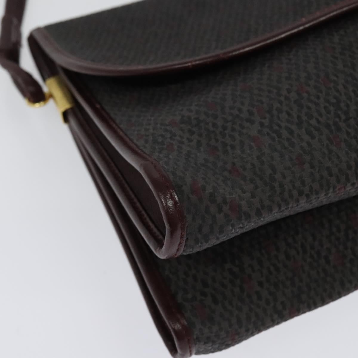 Saint Laurent Vintage Shoulder Bag Canvas, BURGUNDY, CANVAS, Shoulder bag