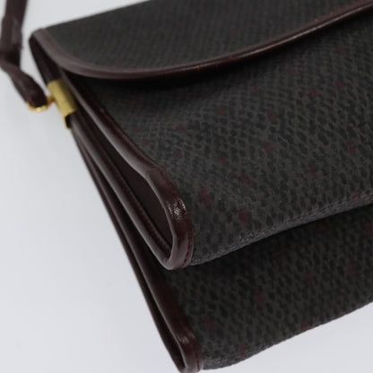 Saint Laurent Vintage Shoulder Bag Canvas, BURGUNDY, CANVAS, Shoulder bag