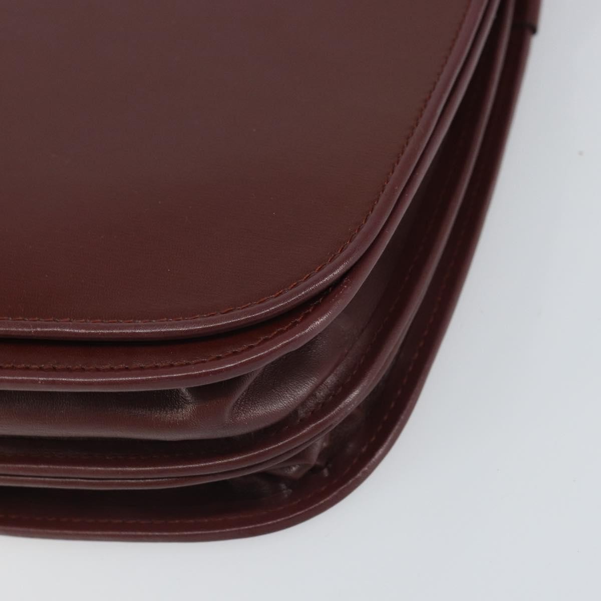 cartier Must de Cartier Shoulder Bag Leather, BURGUNDY, LEATHER, Shoulder bag