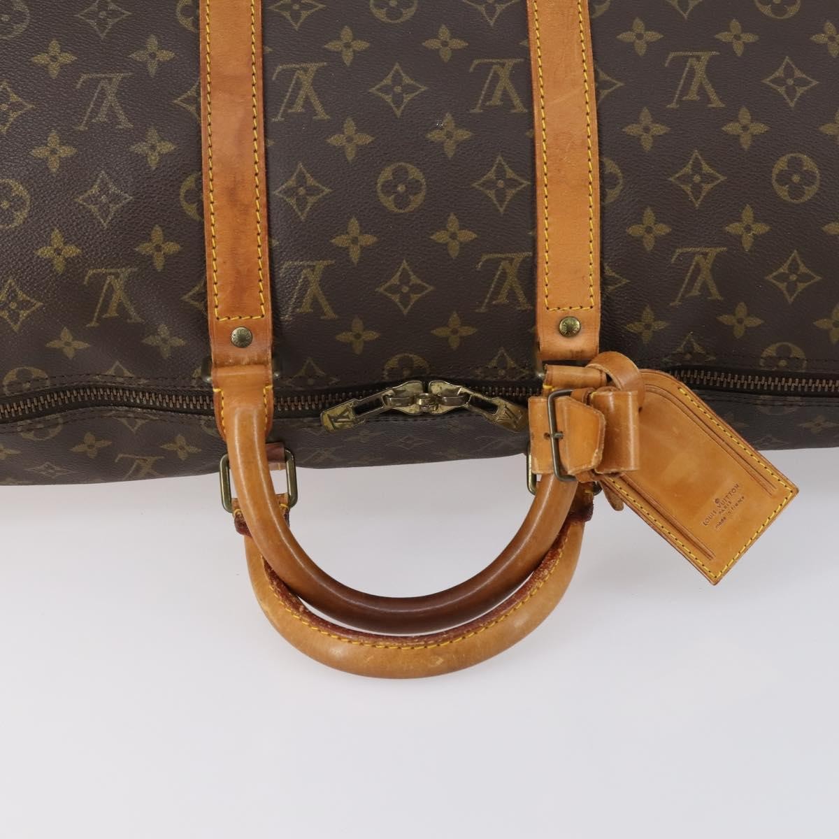 Louis Vuitton Keepall Bag Monogram Canvas, BROWN, CANVAS, Travel bag