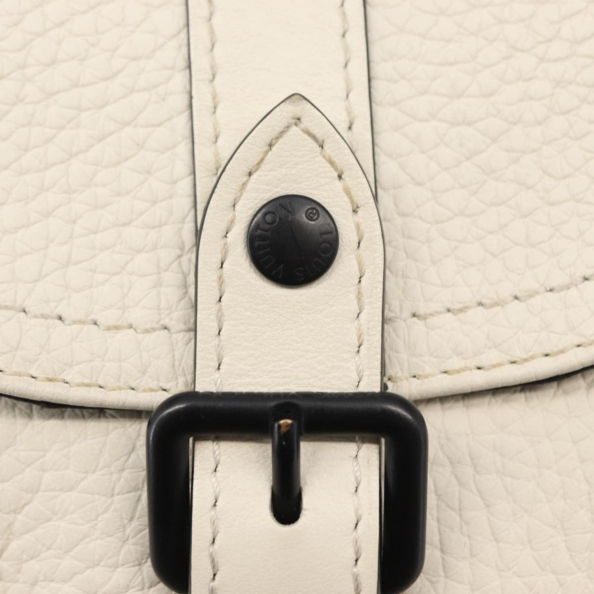 Louis Vuitton Christopher Backpack Taurillon Leather, WHITE, LEATHER, Shoulder bag