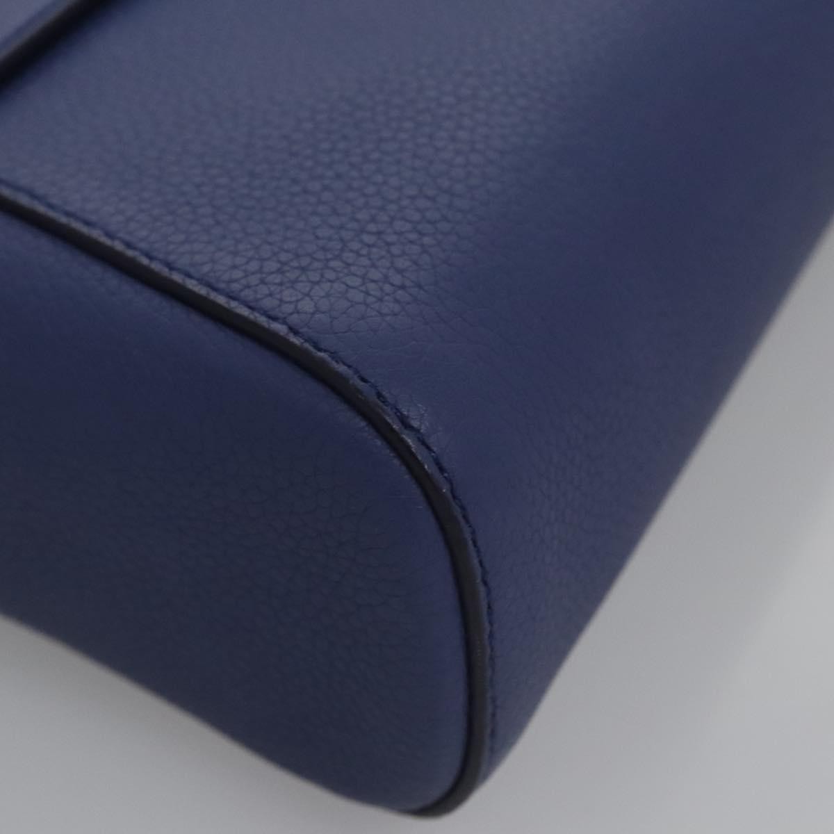 Salvatore Ferragamo Abbey Shoulder Bag Leather, BLUE, LEATHER, Shoulder bag