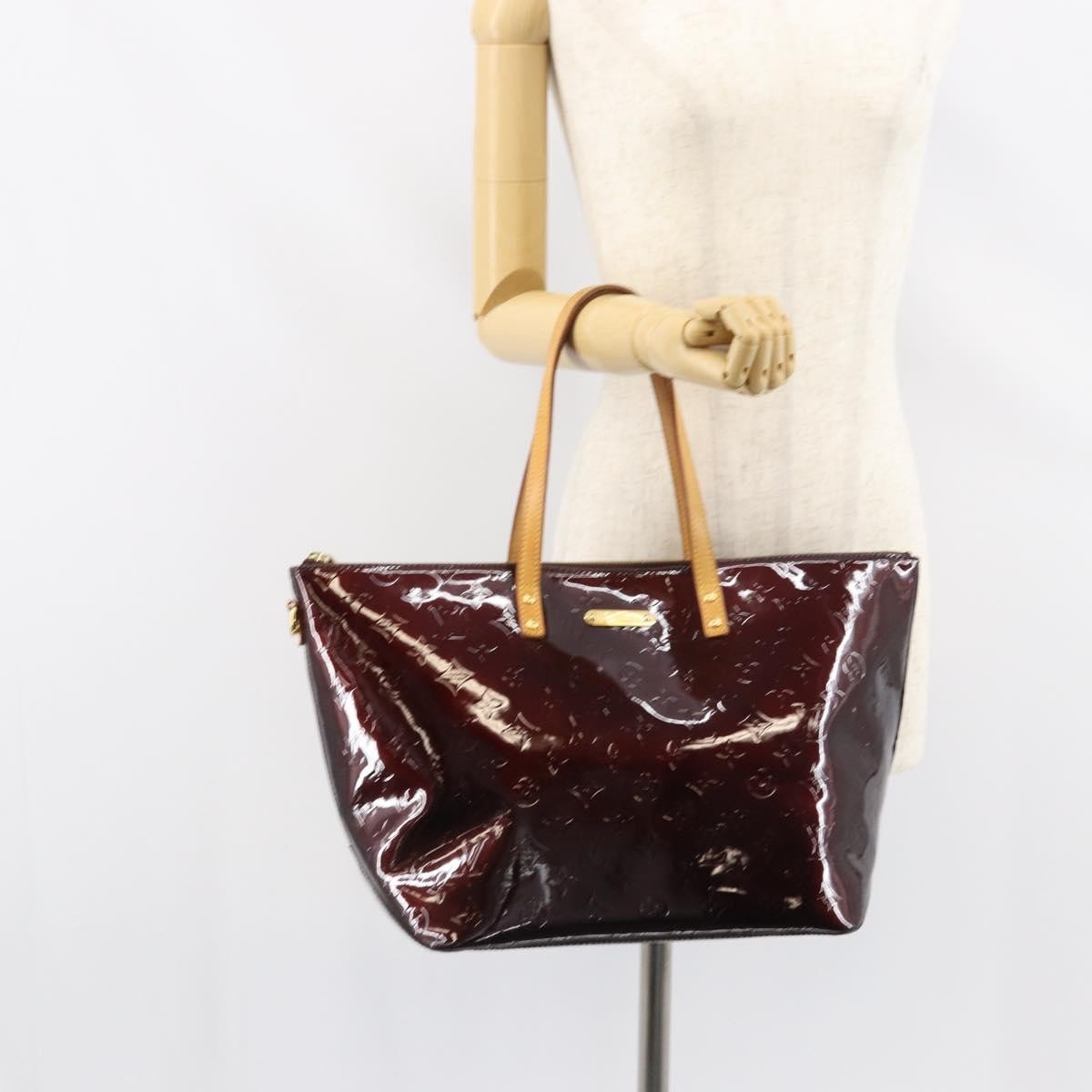 Louis Vuitton Bellevue Handbag Monogram Vernis, BROWN, PATENT_LEATHER, Tote bag