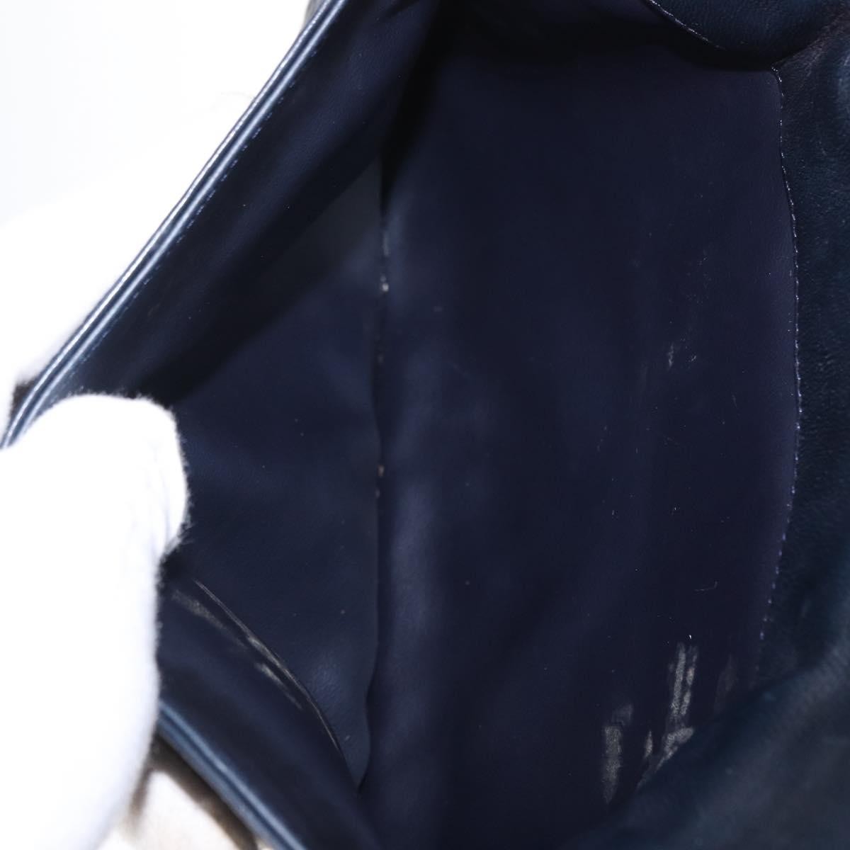 Bally Vintage Shoulder Bag Leather, NAVY, LEATHER, Shoulder bag