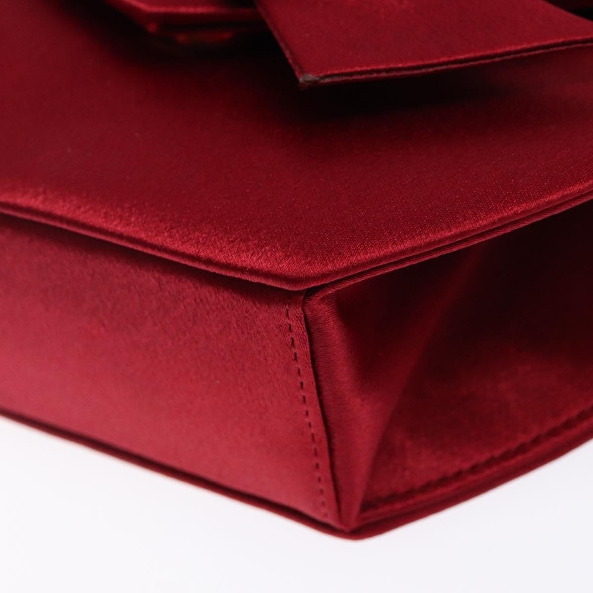 Saint Laurent Vintage Flap Crossbody Bag Silk, RED, SATIN, Clutche & pouche