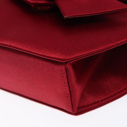 Saint Laurent Vintage Flap Crossbody Bag Silk, RED, SATIN, Clutche & pouche