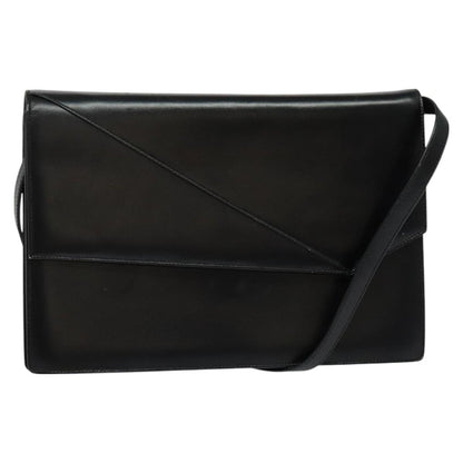 Gucci Vintage Flap Shoulder Bag Leather, BLACK, LEATHER, Shoulder bag