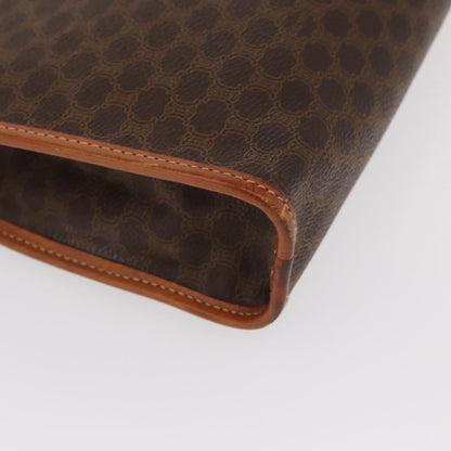 Celine Macadam Pochette Canvas and Leather, BROWN, CANVAS, Clutche & pouche