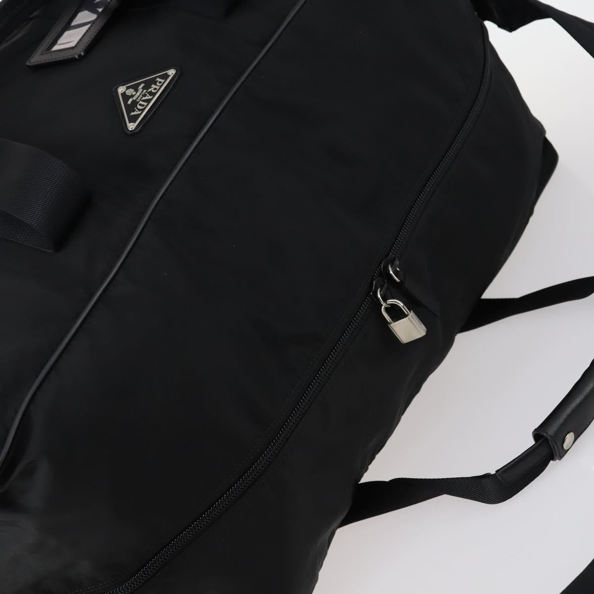 Prada Boston Bag Tessuto, BLACK, NYLON, Handbag