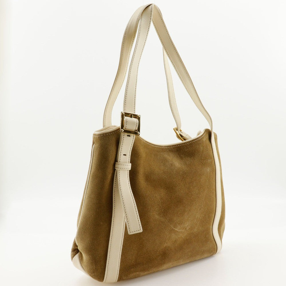 Loewe Anagram Shoulder Bag Suede, BROWN, SUEDE, Shoulder bag