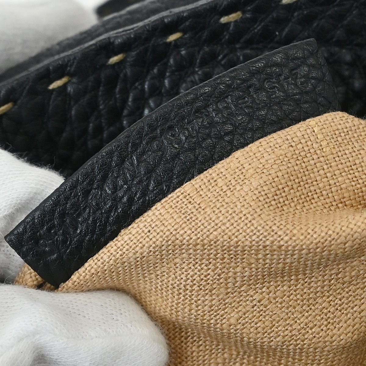 Fendi Selleria Linda Satchel Pebbled Leather, BLACK, LEATHER, Handbag