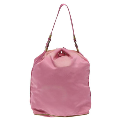Prada Drawstring Bucket Bag Tessuto, PINK, NYLON, Handbag