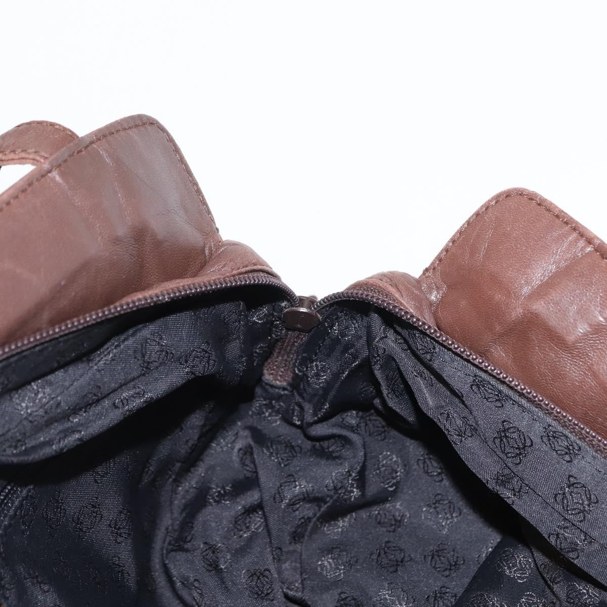 Loewe Anagram Shoulder Bag Leather, BROWN, LEATHER, Shoulder bag