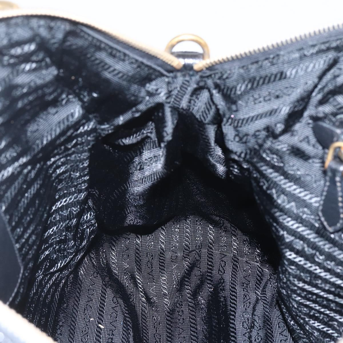 Prada Vintage Handbag Leather, BLACK, LEATHER, Handbag