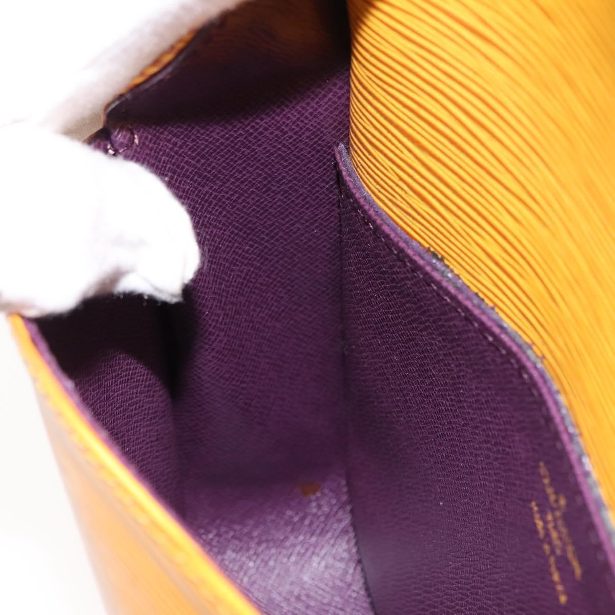 Louis Vuitton Saint Cloud Handbag Epi Leather, YELLOW, LEATHER, Shoulder bag