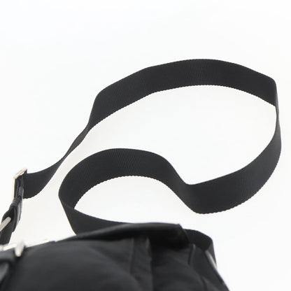 Prada Buckle Messenger Bag Tessuto, BLACK, NYLON, Shoulder bag