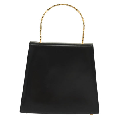 Salvatore Ferragamo Vintage Gancini Convertible Top Handle Bag Leather, BLACK, LEATHER, Handbag