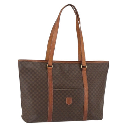 Celine Vintage Macadam Tote bag Canvas, BROWN, CANVAS, Tote bag