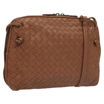 Bottega Veneta Intrecciato Leather, BROWN, LEATHER, Handbag