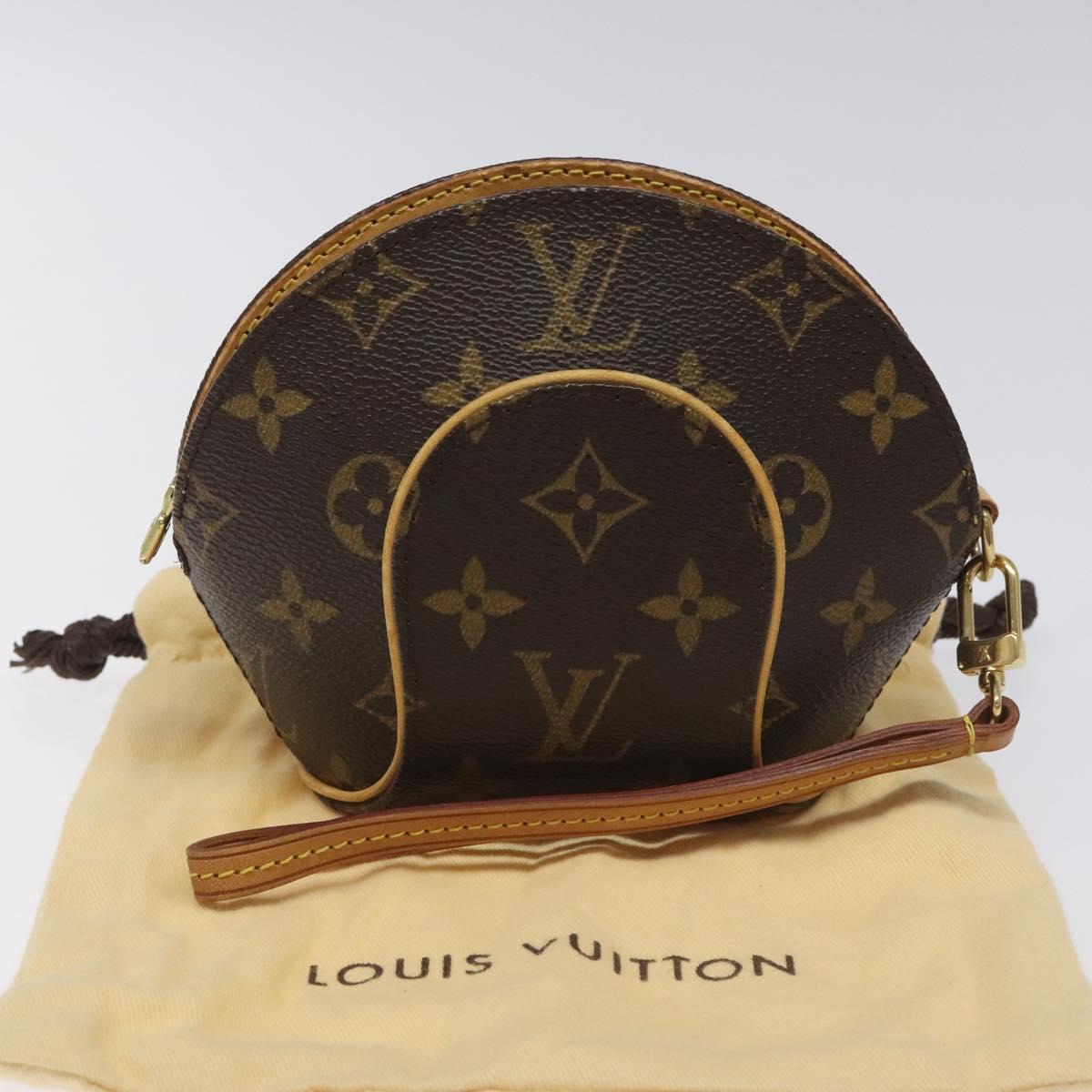 Louis Vuitton Ellipse Wristlet Clutch Monogram Canvas, BROWN, CANVAS, Clutche & pouche