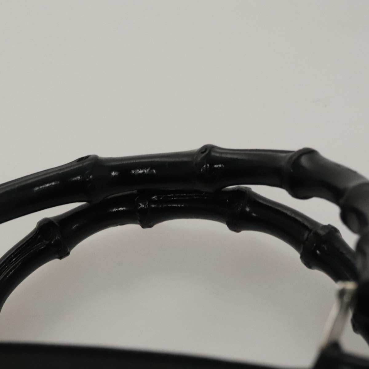 Gucci Vintage Bamboo Handle Tote Nylon, BLACK, NYLON, Tote bag